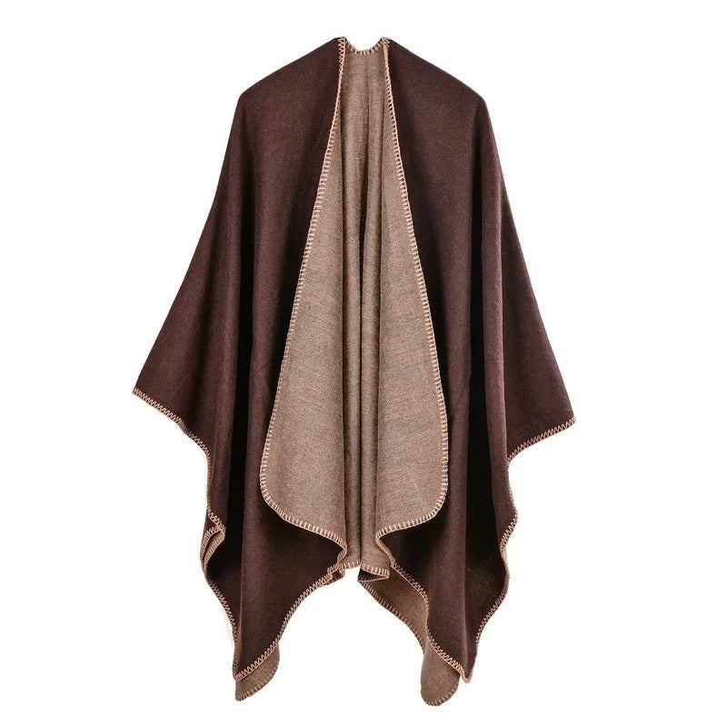 Krohn-e | Warmer Poncho mit Fließendem Schnitt