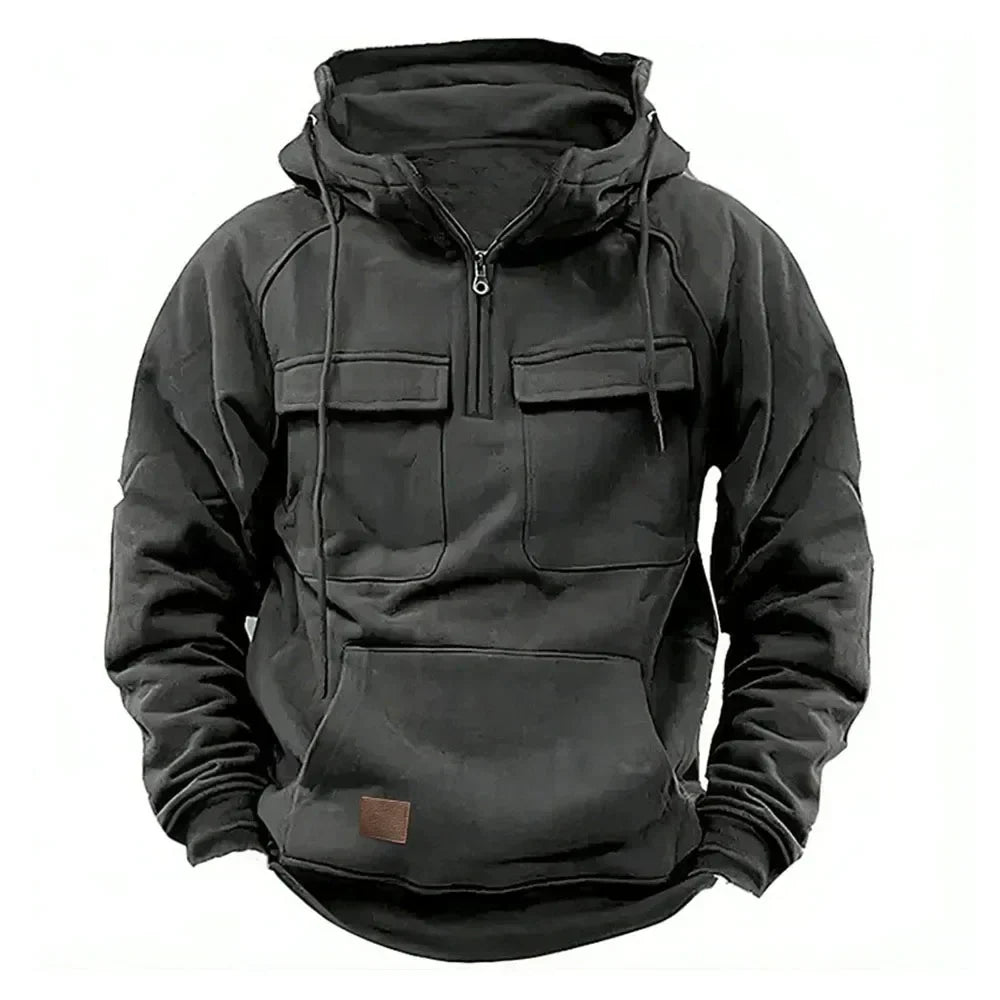 Krohn-e | Warme Hoodie mit hallem Reißverschluss