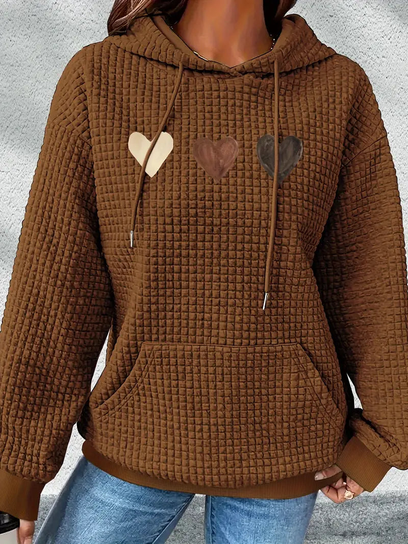 Fudus Kapuzenpullover mit Herzaufdruck