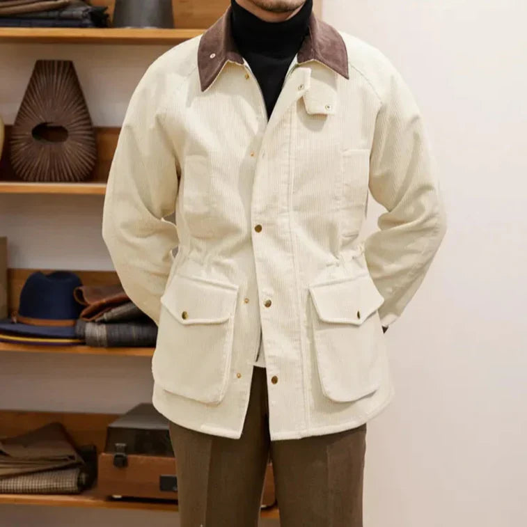 Krohn-e | Luxuriöse Cordjacke für Herren im Herbststil