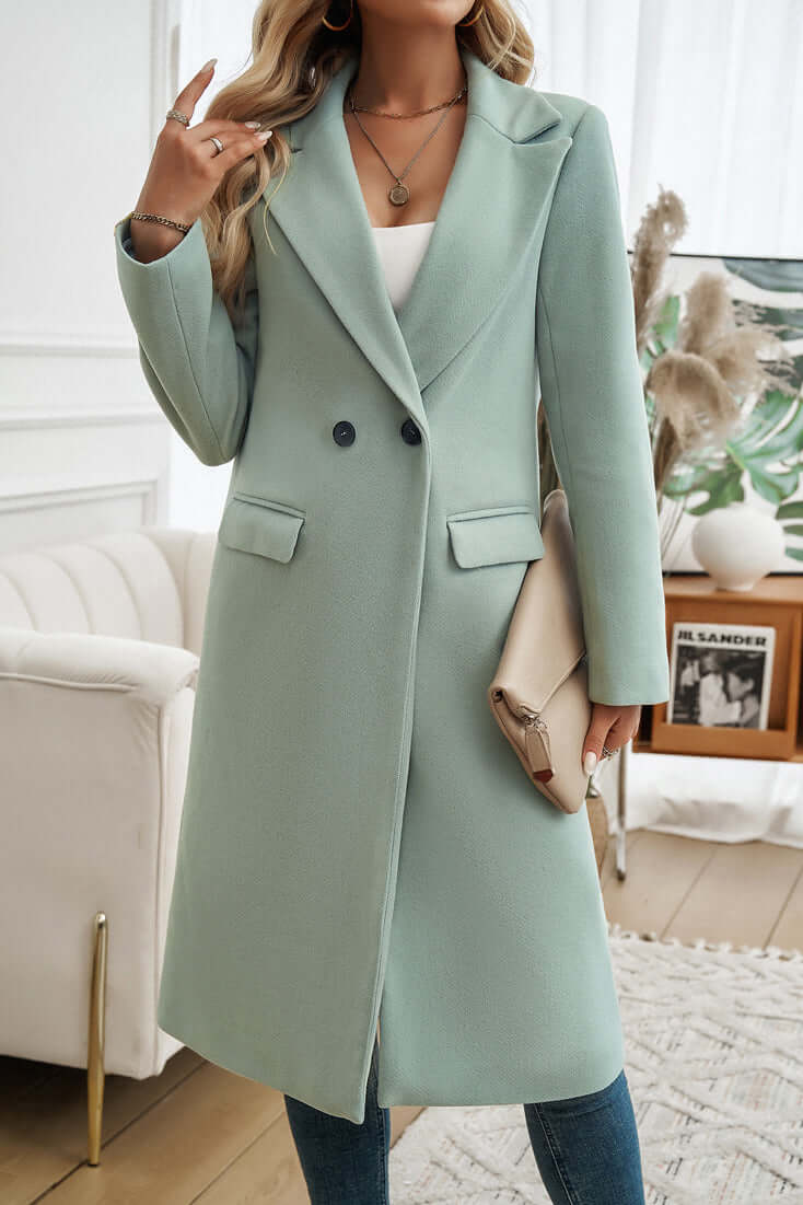 Krohn-e | Eleganter Doppelreihiger Langmantel
