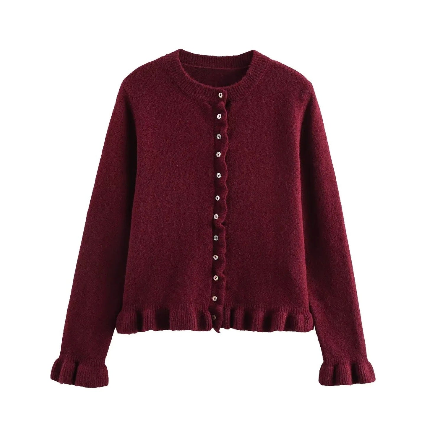 Krohn-e | Damen-Cardigan mit Knöpfen, schickes Lagen-Oberteil