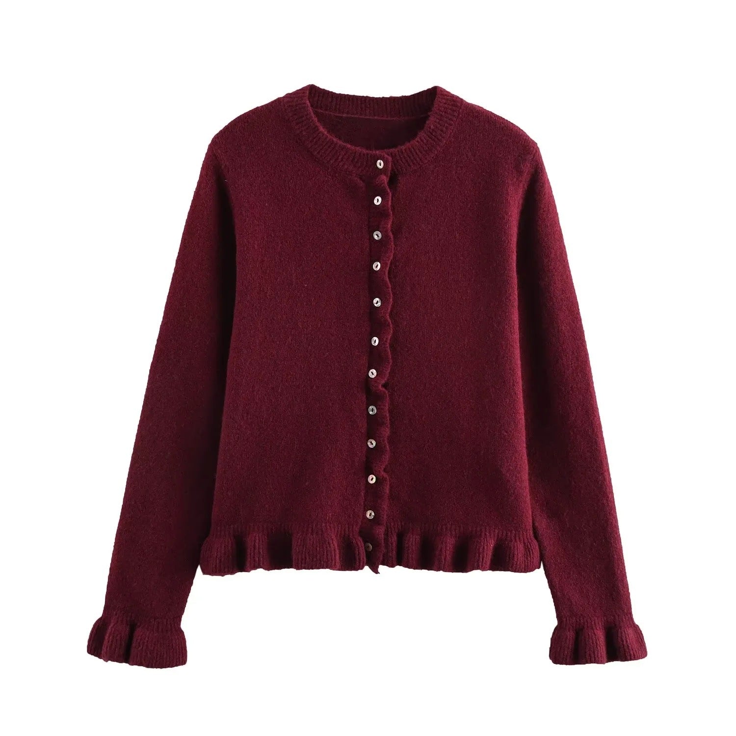 Krohn-e | Damen-Cardigan mit Knöpfen, schickes Lagen-Oberteil