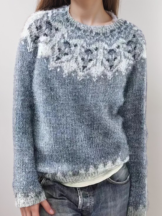 Krohn-e | Nordisk Strickpullover Weiche Wollmischung Gemütliche Eleganz