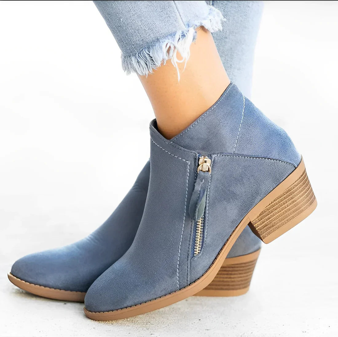 Lillian Damen Reißverschluss-Stiefeletten mit hohem Absatz