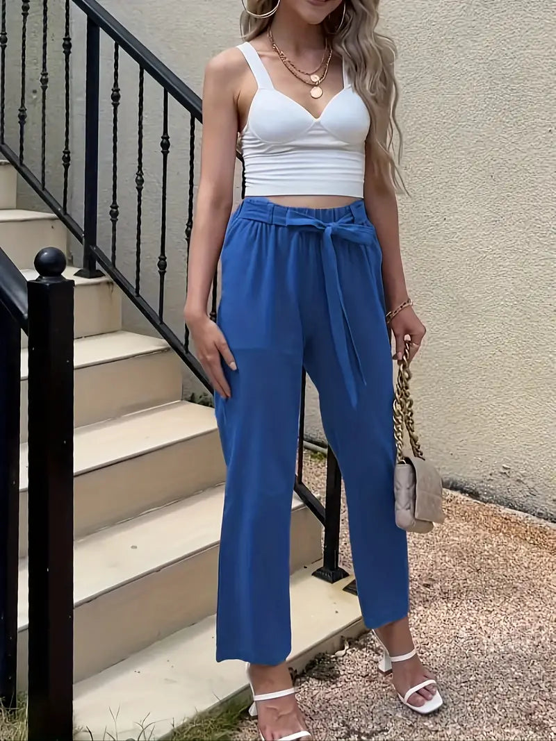 Harlet - Durable Tie-Waist Casual Trousers