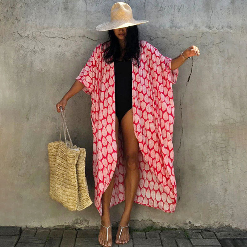 Krohn-e | Glamouröse Sonnenschutz Resort Strandkleid Cover Up