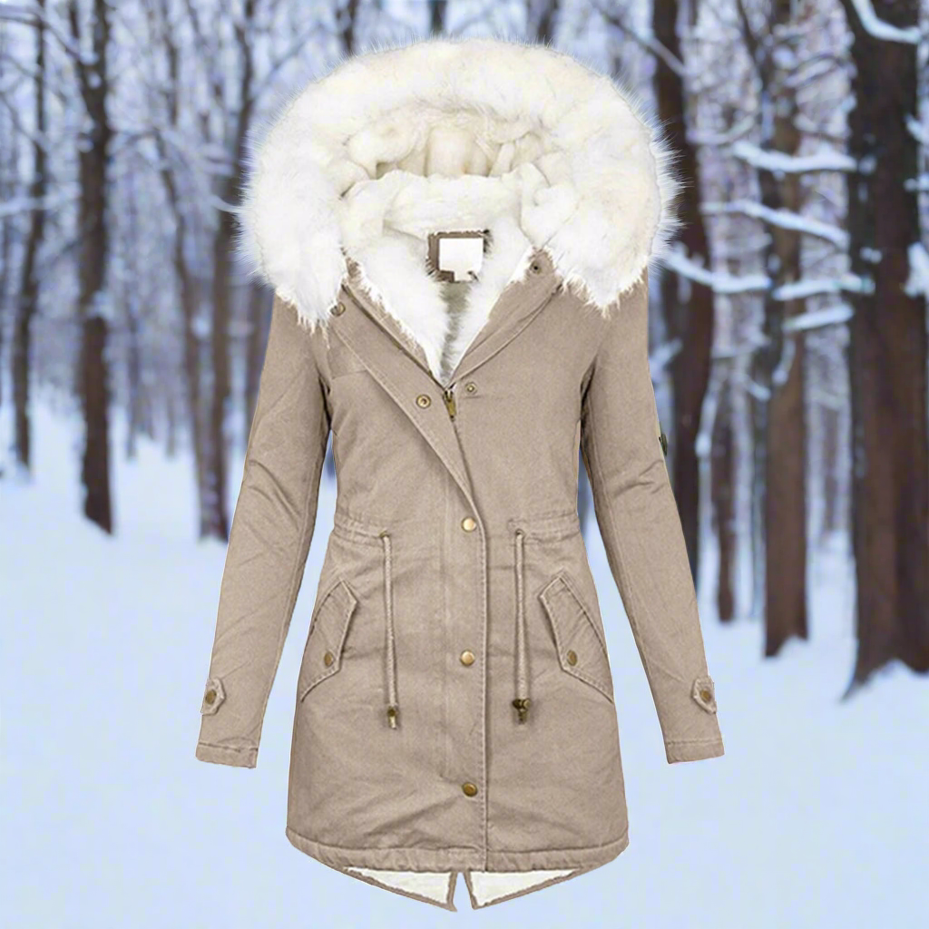 Krohn-e | Faux-Fur-Gefütterte Parka-Jacke - Kapuzenjacke Bis Zur Oberschenkelmitte