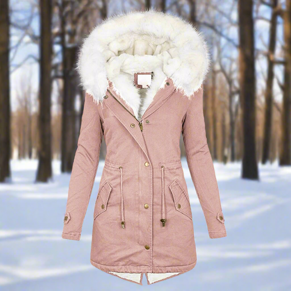 Krohn-e | Faux-Fur-Gefütterte Parka-Jacke - Kapuzenjacke Bis Zur Oberschenkelmitte