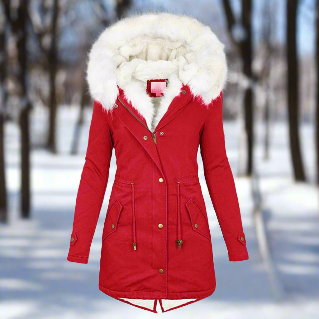 Krohn-e | Faux-Fur-Gefütterte Parka-Jacke - Kapuzenjacke Bis Zur Oberschenkelmitte