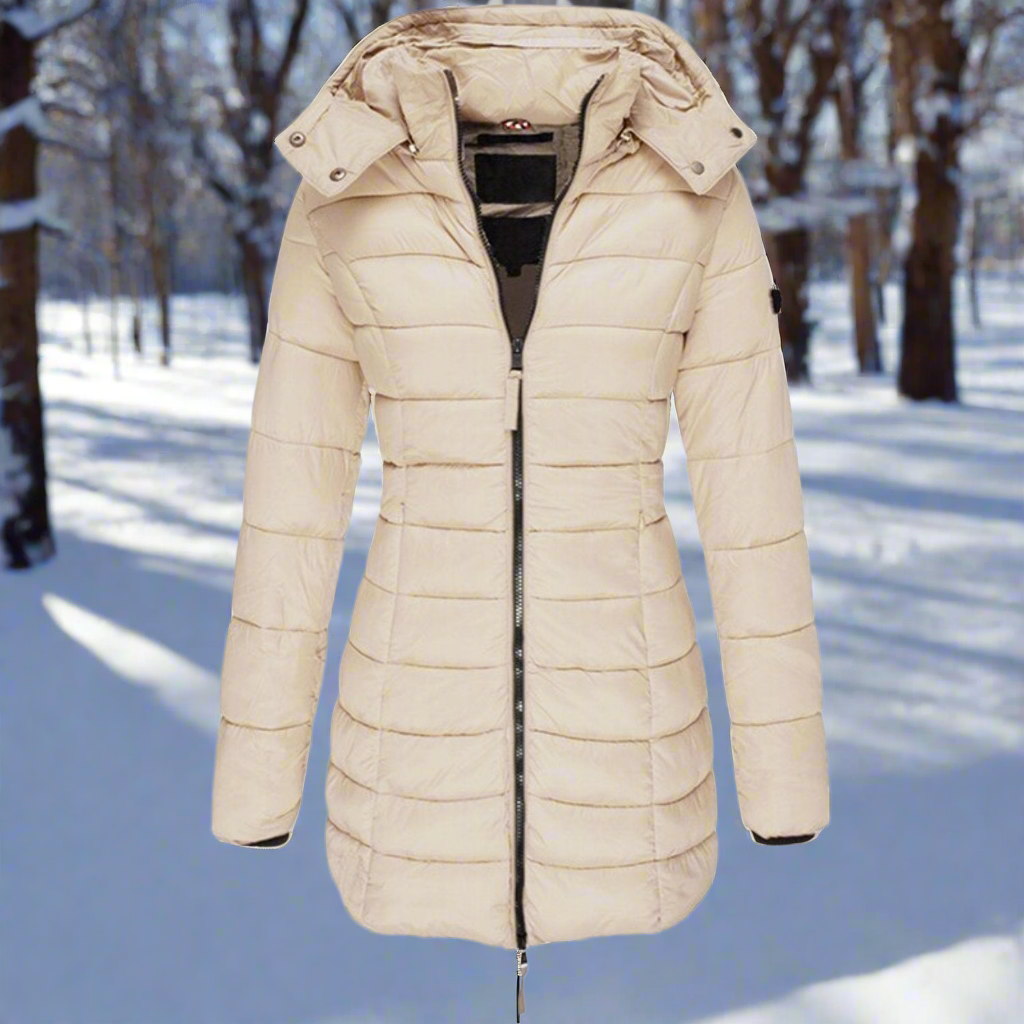 Krohn-e | Kapuzen-Daunenjacke - Gequiltete Langjacke