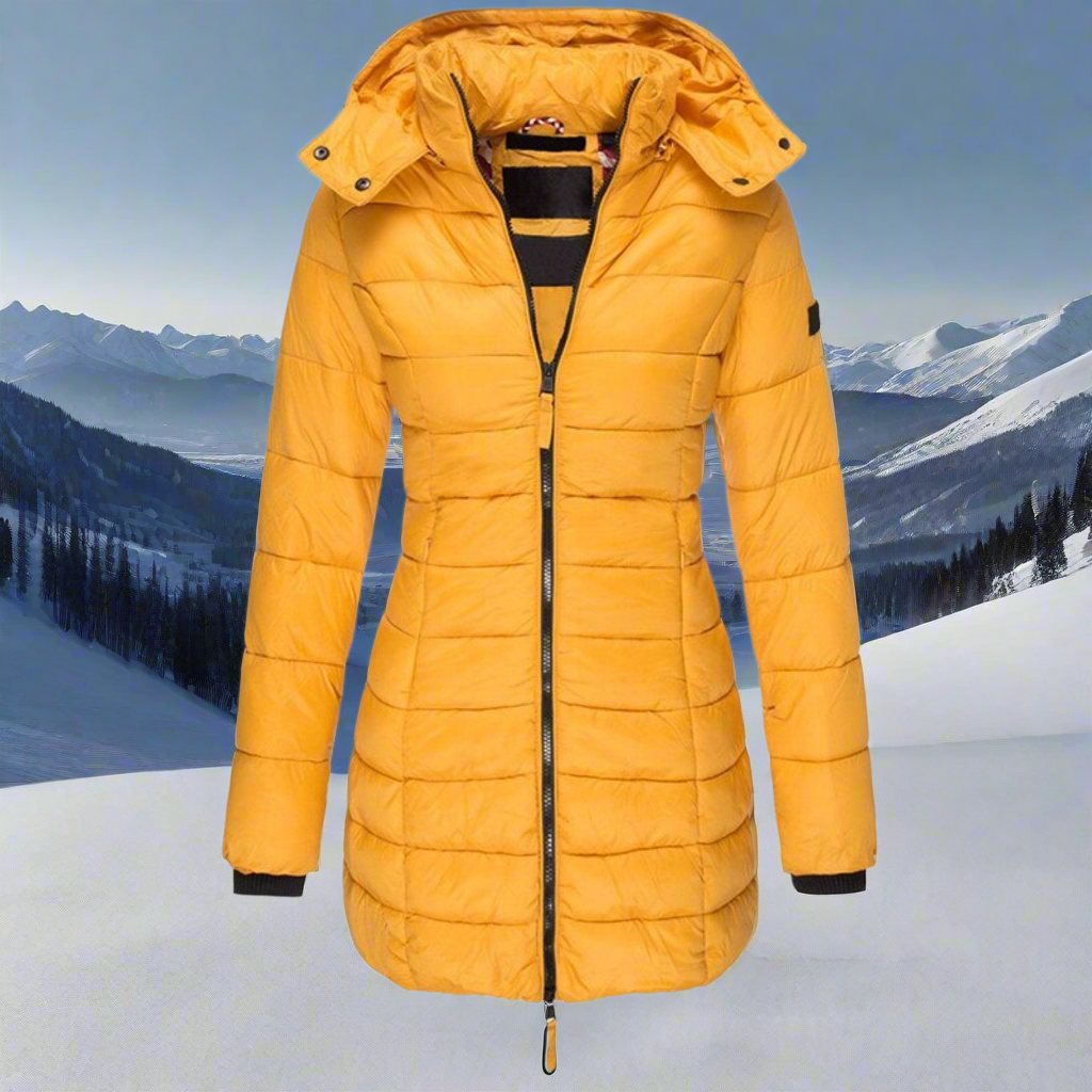 Krohn-e | Kapuzen-Daunenjacke - Gequiltete Langjacke