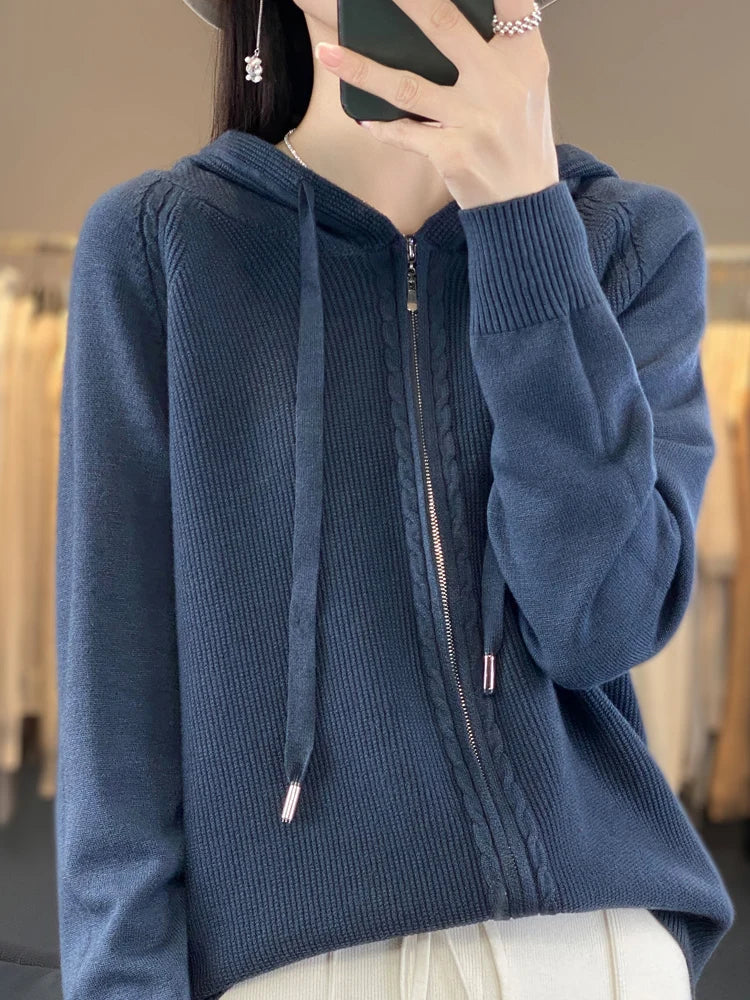 Garvin | Luxurious Hooded Cardigan