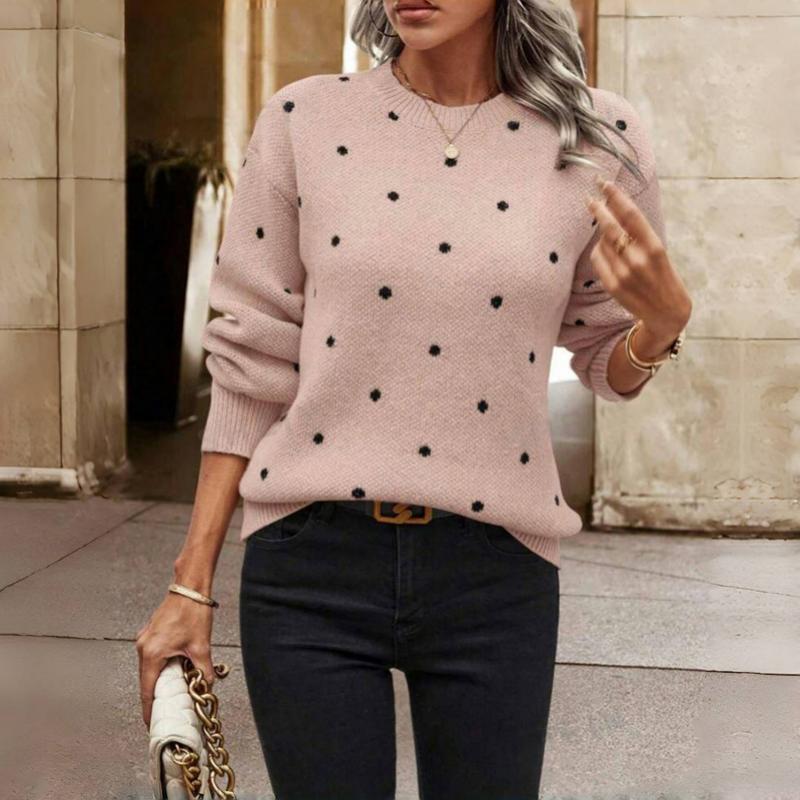 Krohn-e | Pullover - Damen Herbst gepunkteter Strickpullover
