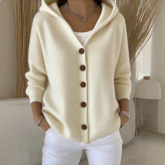 Krohn-e | Klassische Damenstrickjacke mit langen Ärmeln