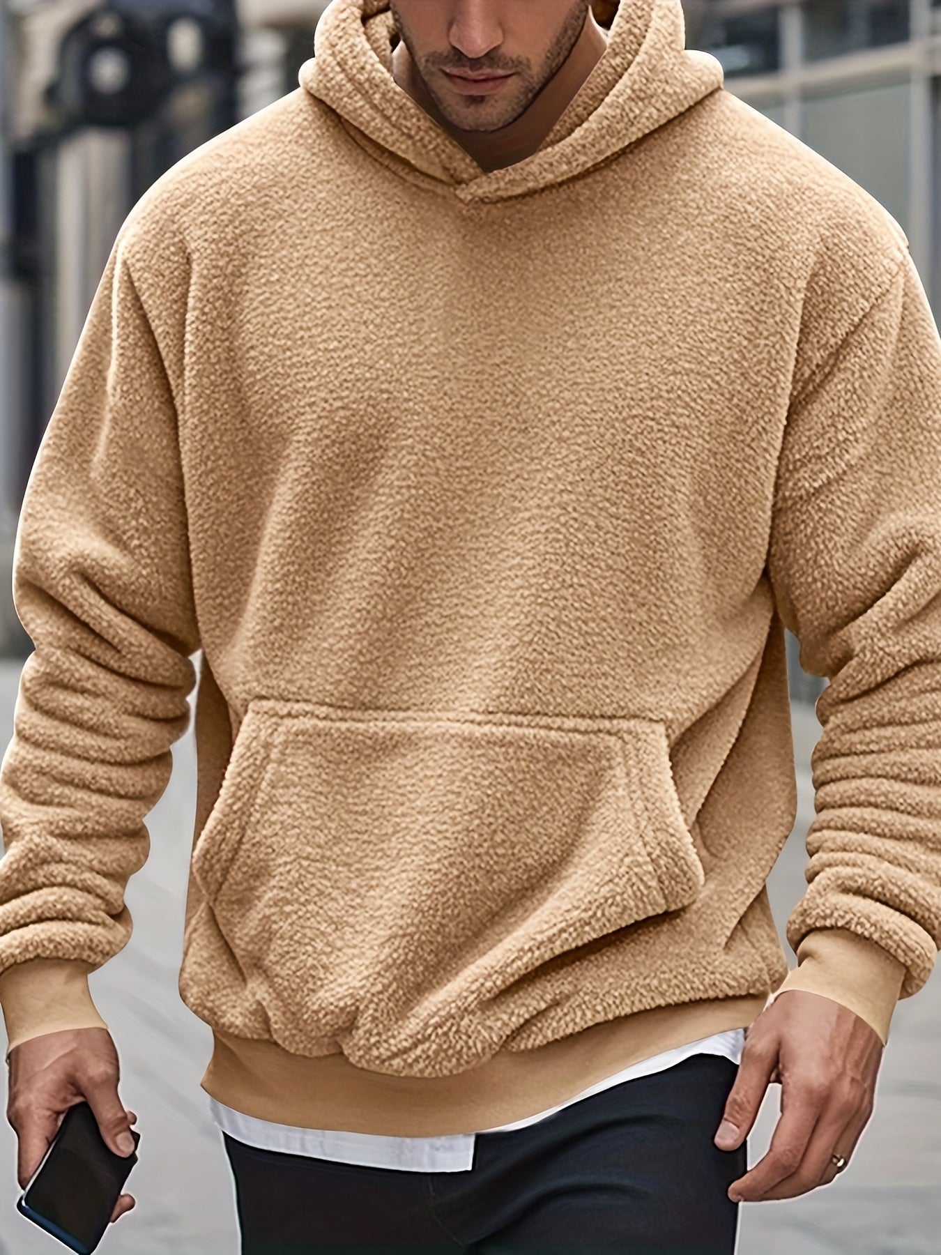 Krohn-e | Weiche Fleece-hoodie Polyester Komfort und Stil