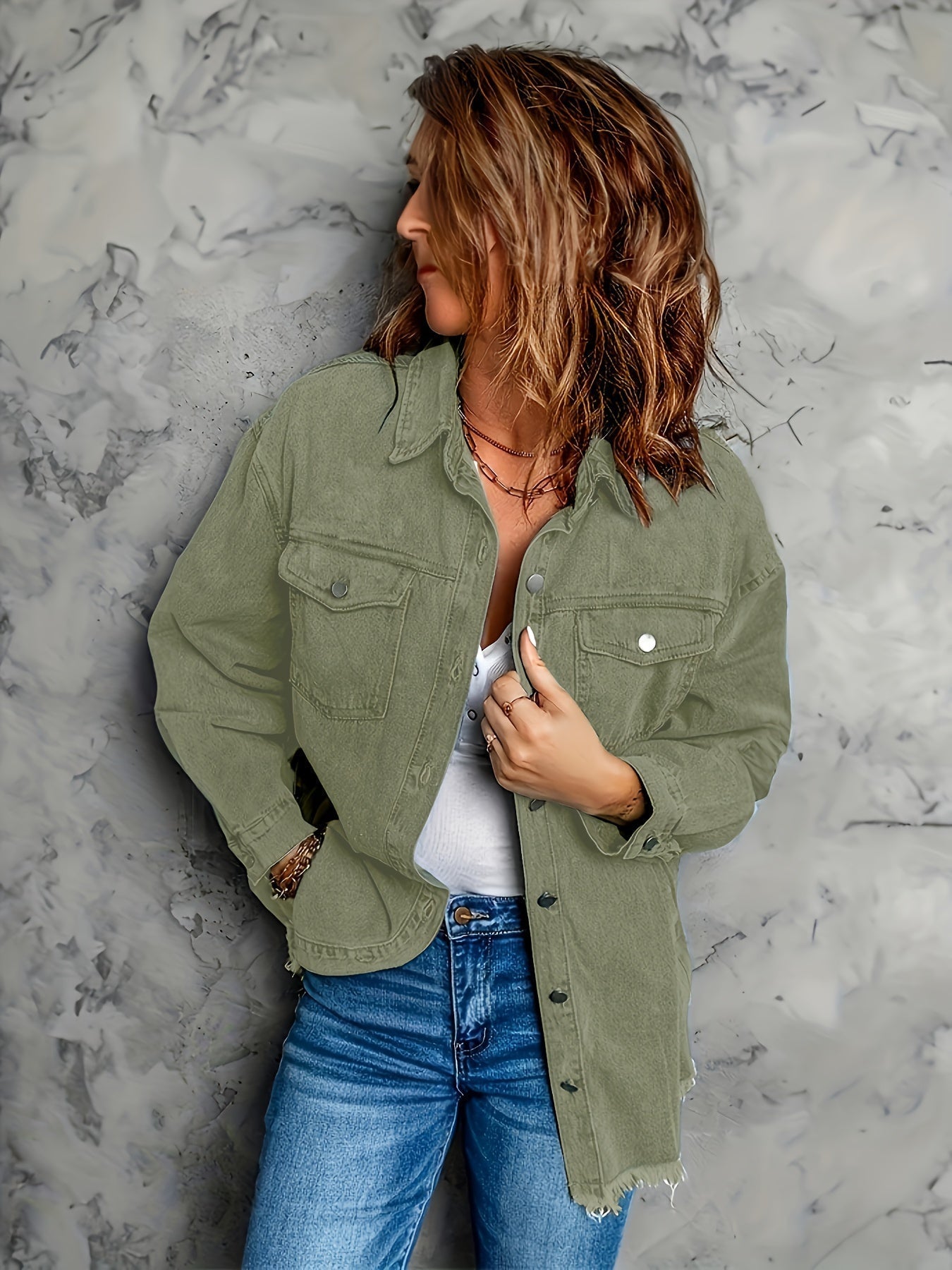 Krohn-e | Lässige Denim Überhemden mit Taschen 100% Baumwolle Stilvoll und Langlebig