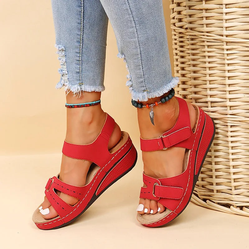 Lurenza® | Komfortable Sommersandalen mit Keilabsatz