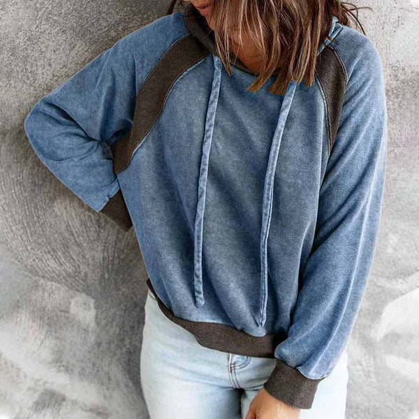 Fudus Kapuzenpullover mit langen Ärmeln für entspannte Styles