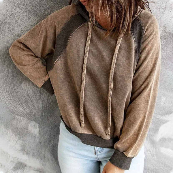 Fudus Kapuzenpullover mit langen Ärmeln für entspannte Styles