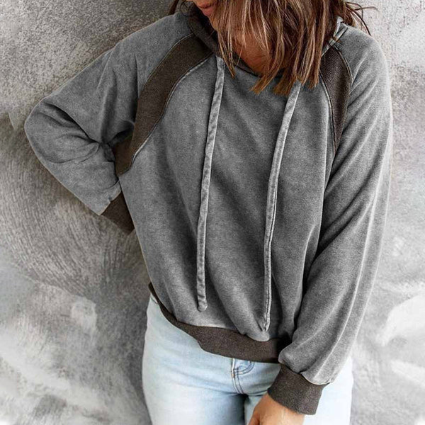 Fudus Kapuzenpullover mit langen Ärmeln für entspannte Styles