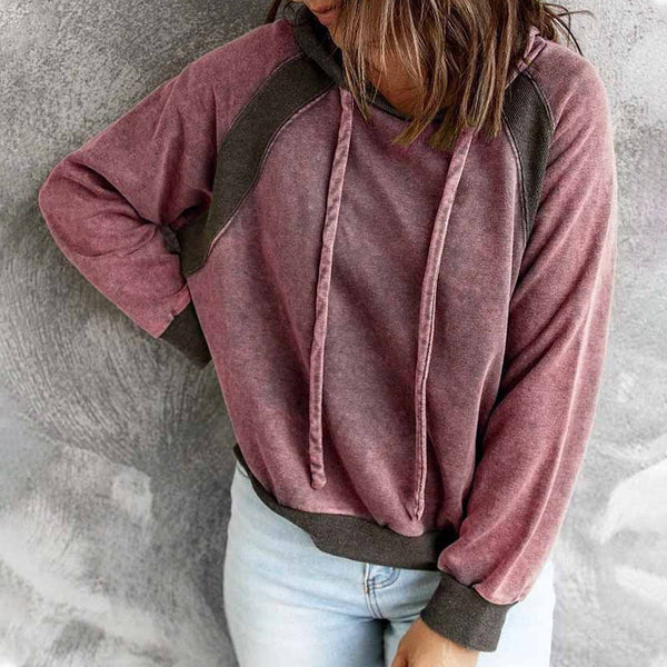 Fudus Kapuzenpullover mit langen Ärmeln für entspannte Styles
