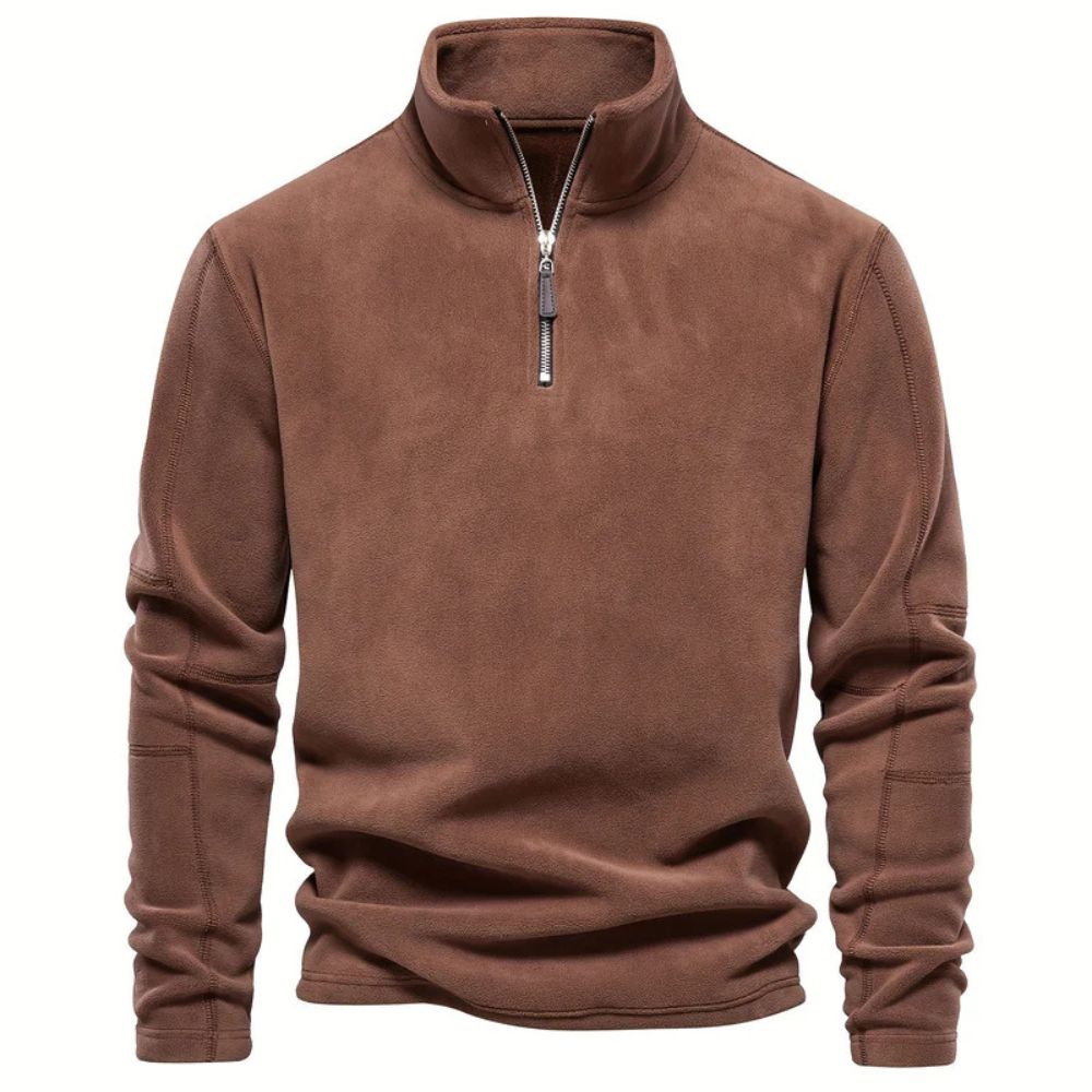 Männersweater Emil mit bequemem halben Reißverschluss