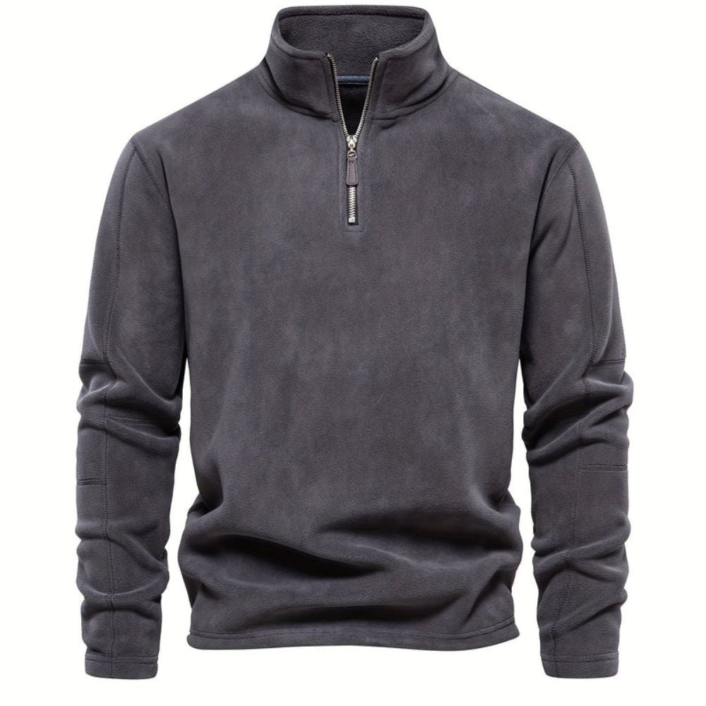 Männersweater Emil mit bequemem halben Reißverschluss