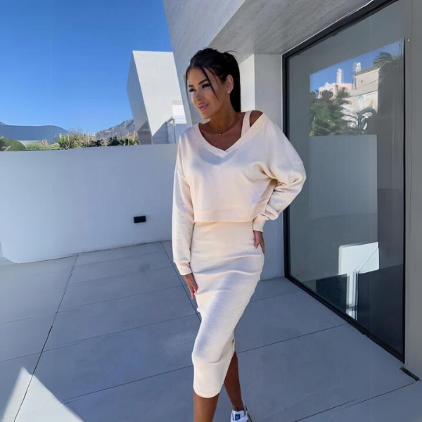 Komfortables Pullover-Kleid Set - Aurelia