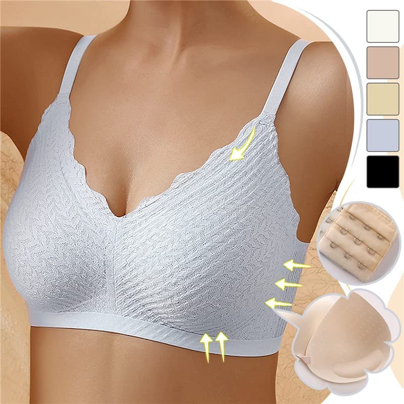 KROHN-E Damen BH Nahtlos Weicher Stoff Stretch Beige