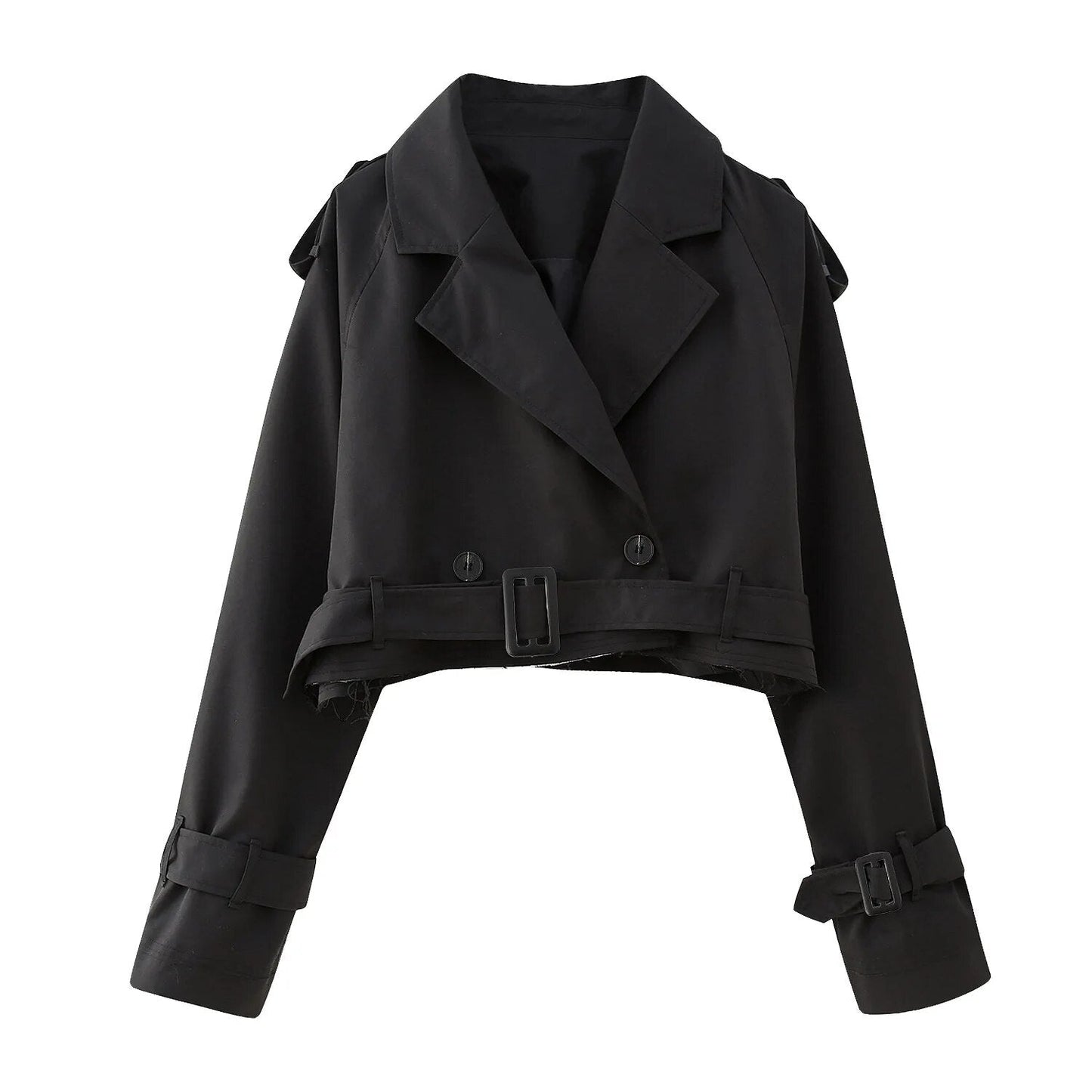 Krohn-e | Cropped Trenchcoat - Stilvoll & Vintage