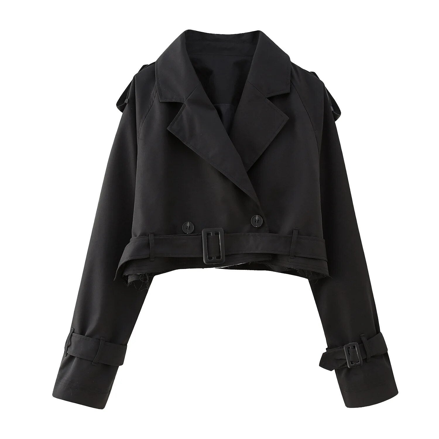 Krohn-e | Cropped Trenchcoat - Stilvoll & Vintage