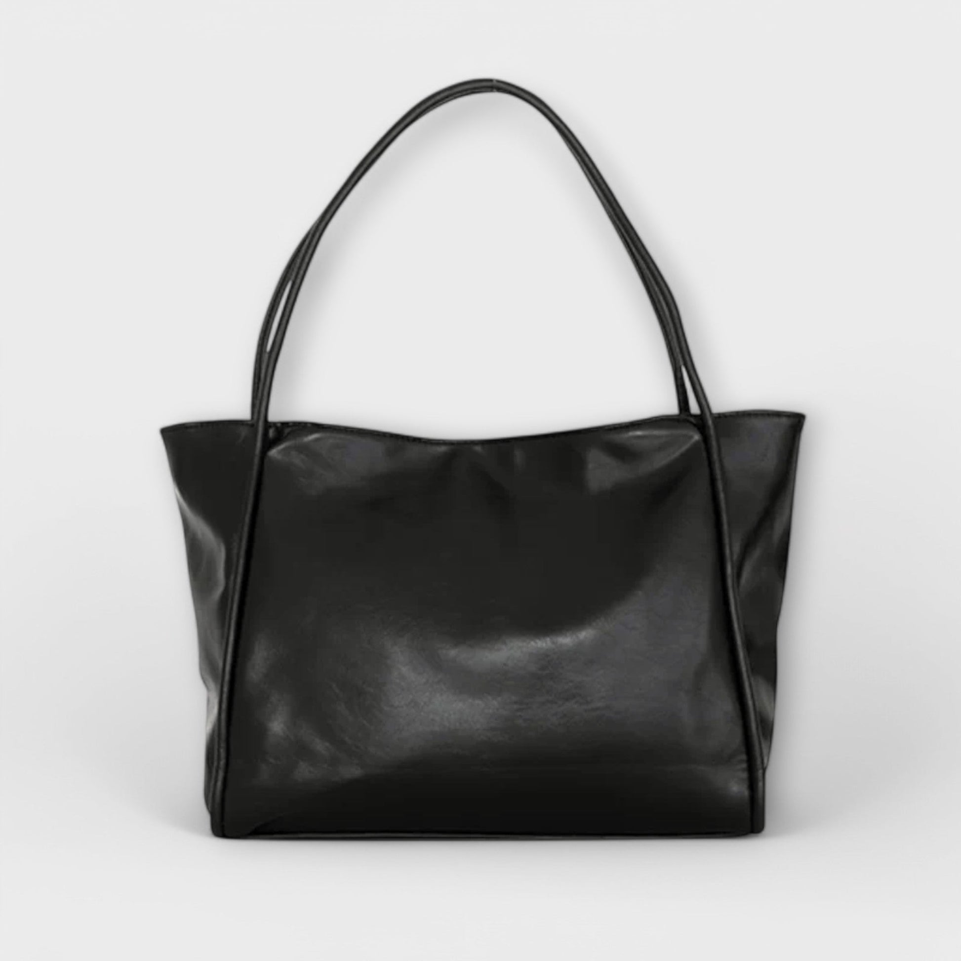 KROHN-E Damen Tote-Handtasche Geräumig Schwarz Business