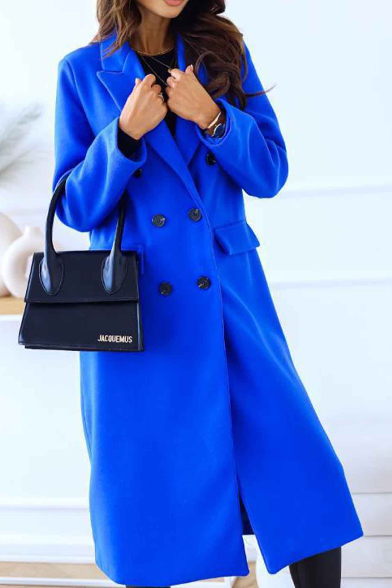 Elegantes zweireihiges Wivor-Mantel mit Reverskragen für kaltes Wetter