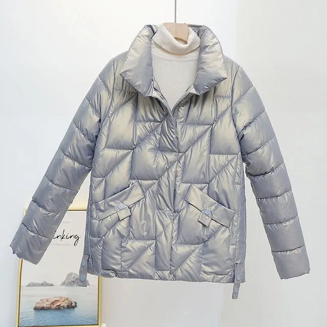 Luxurious Quilted Shine Jacket