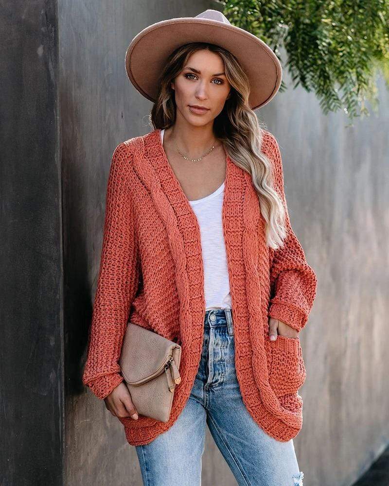 Krohn-e | Boho Strickcardigan Lockeres Design mit Praktischen Taschen