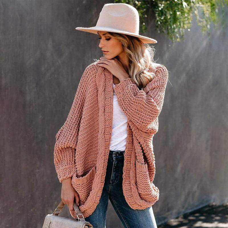 Krohn-e | Boho Strickcardigan Lockeres Design mit Praktischen Taschen