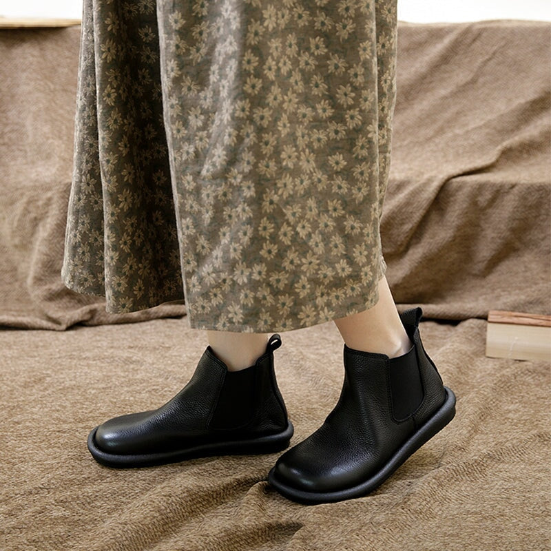 KROHN-E Damen Slip-On Stiefel Modern Minimalistisch