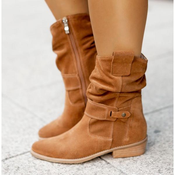 KROHN-E Damen Stiefeletten Reißverschluss Comfort