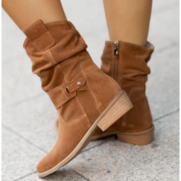 KROHN-E Damen Ankle-Boots Reißverschluss Comfort+ Sohle