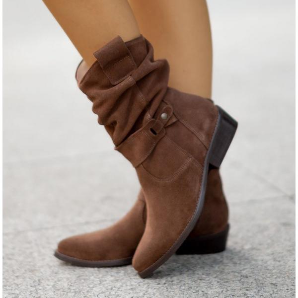 KROHN-E Damen Ankle-Boots Reißverschluss Comfort+ Sohle