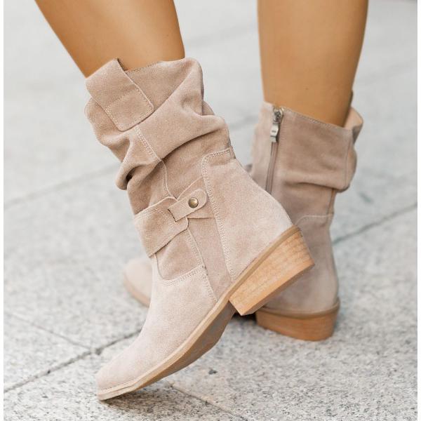 KROHN-E Damen Ankle-Boots Reißverschluss Comfort+ Sohle