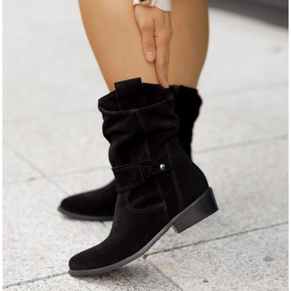 KROHN-E Damen Ankle-Boots Reißverschluss Comfort+ Sohle