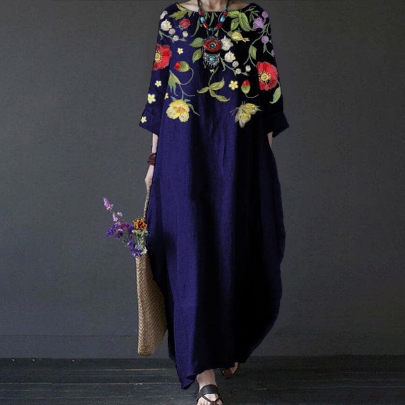 Brelhilda Maxikleid mit luftigem Blumenmuster