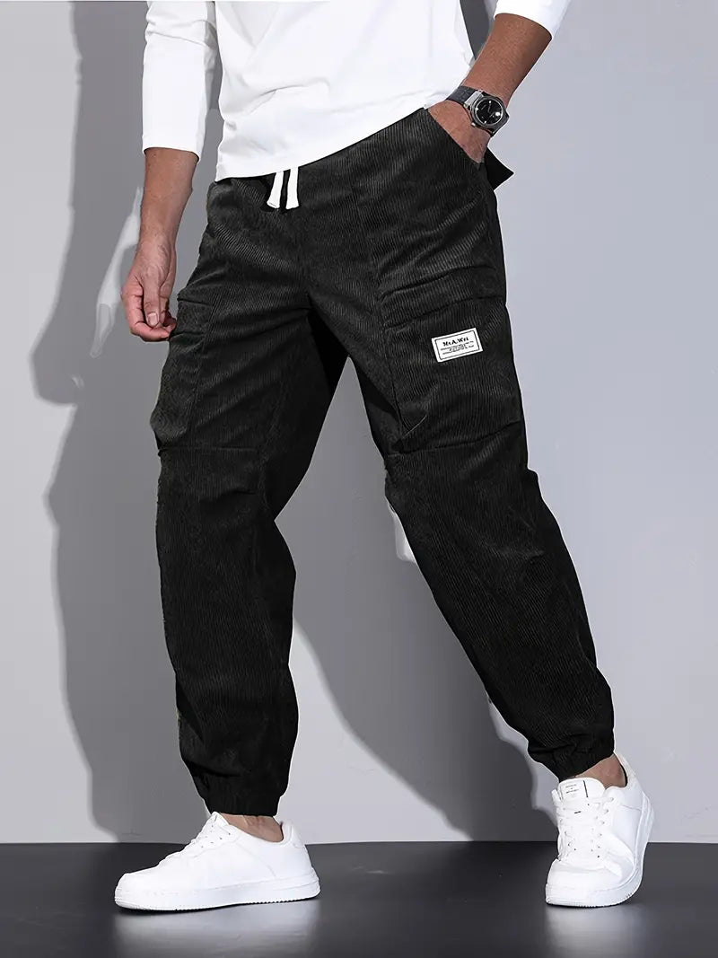 Bequeme Cord-Cargohose Brody für Herren im Streetwear-Stil mit Taschen