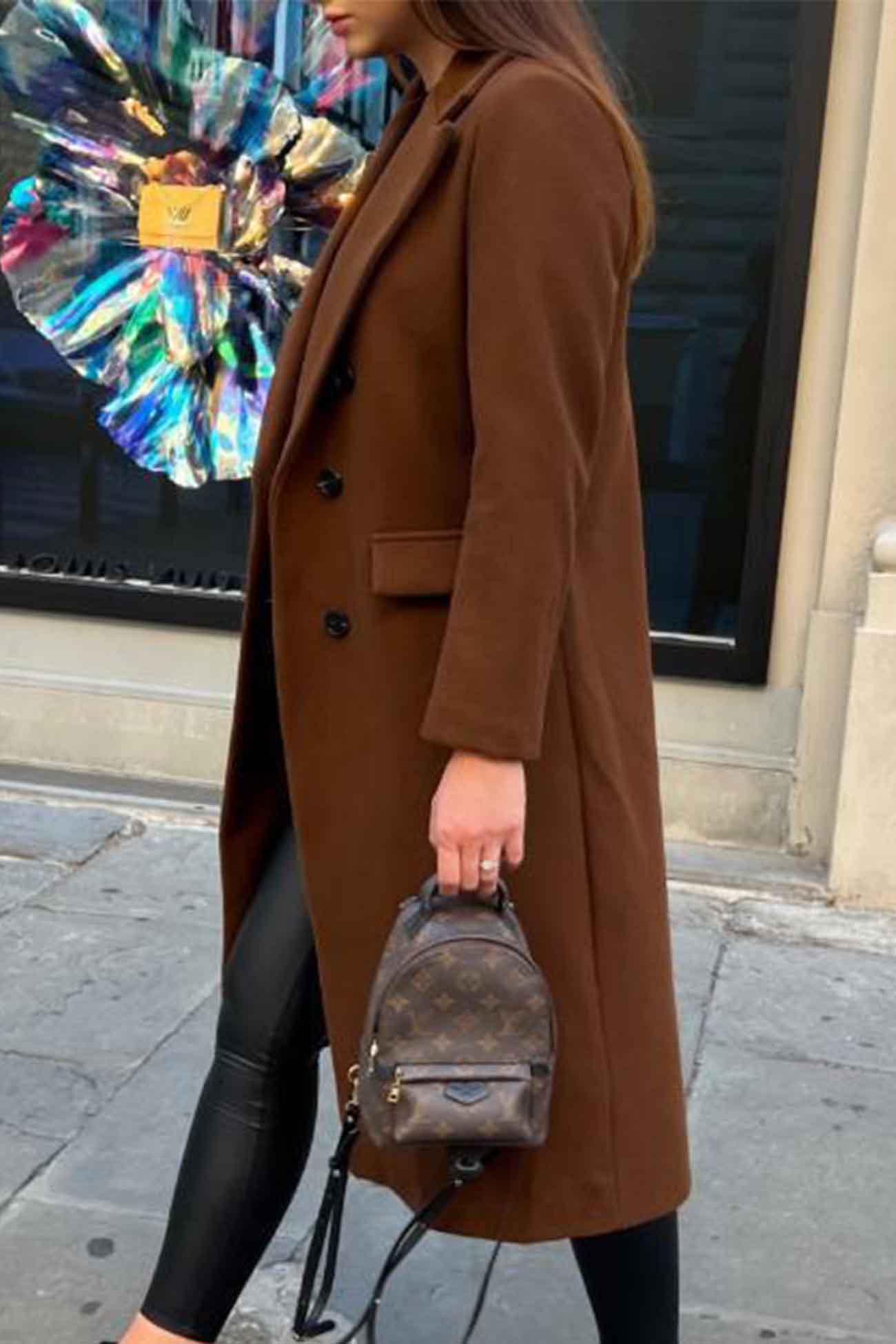 Elegantes zweireihiges Wivor-Mantel mit Reverskragen für kaltes Wetter