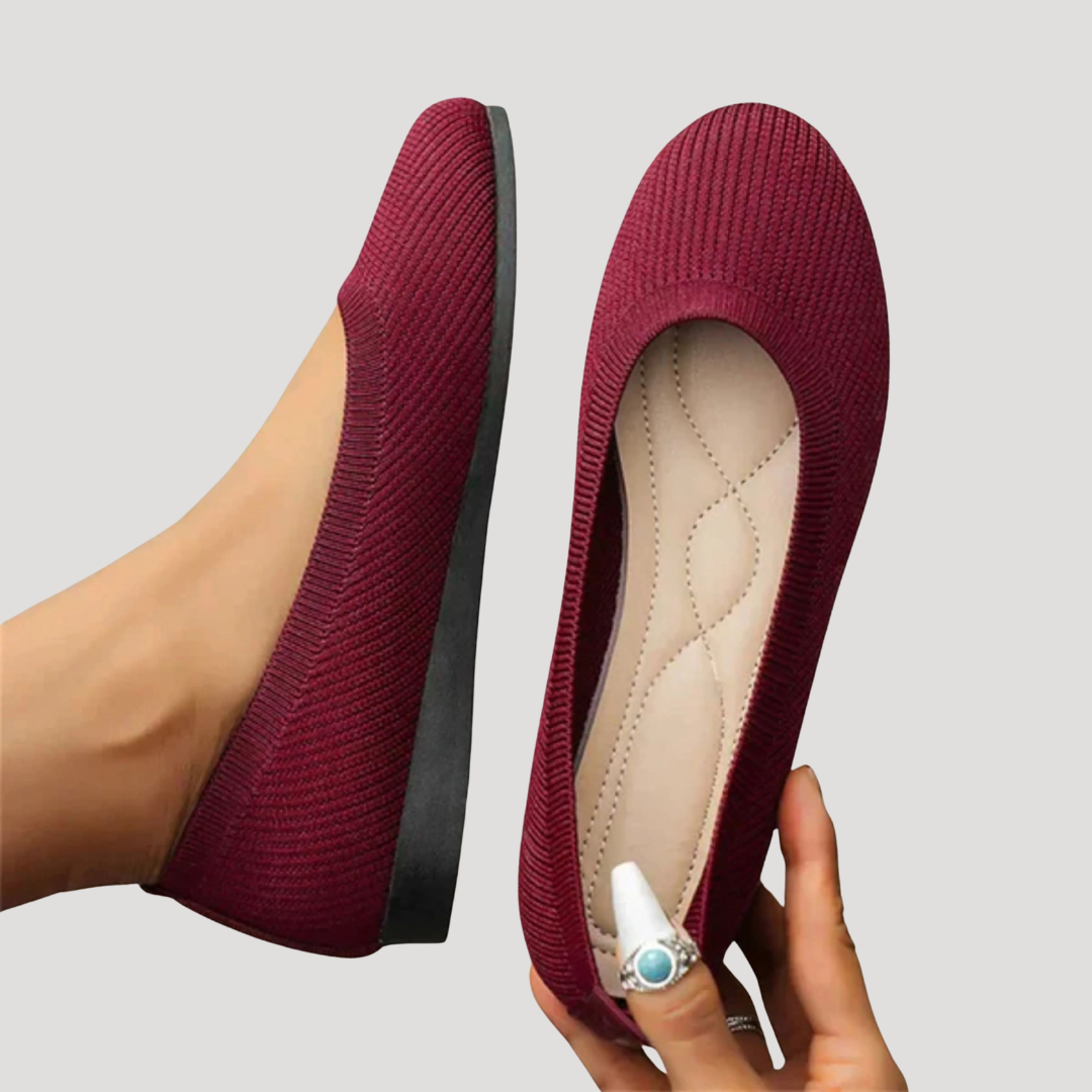 Brunhilde | Damen Gestrickte Slip-On Ballerinas