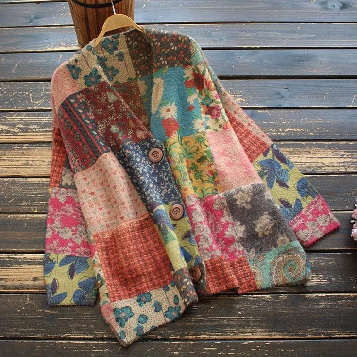 Krohn-e | Kariertes Cardigan Pullover - Krohn-e