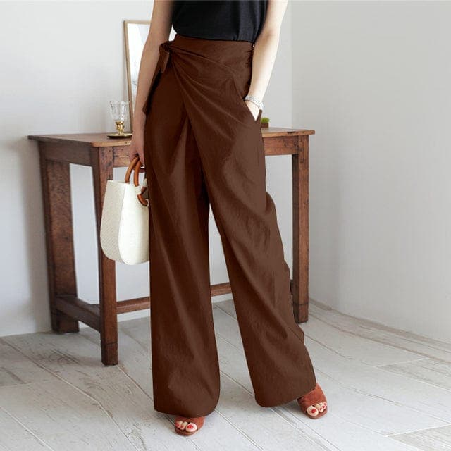 Elegante Wickelhose von Elaine mit hoher Taille