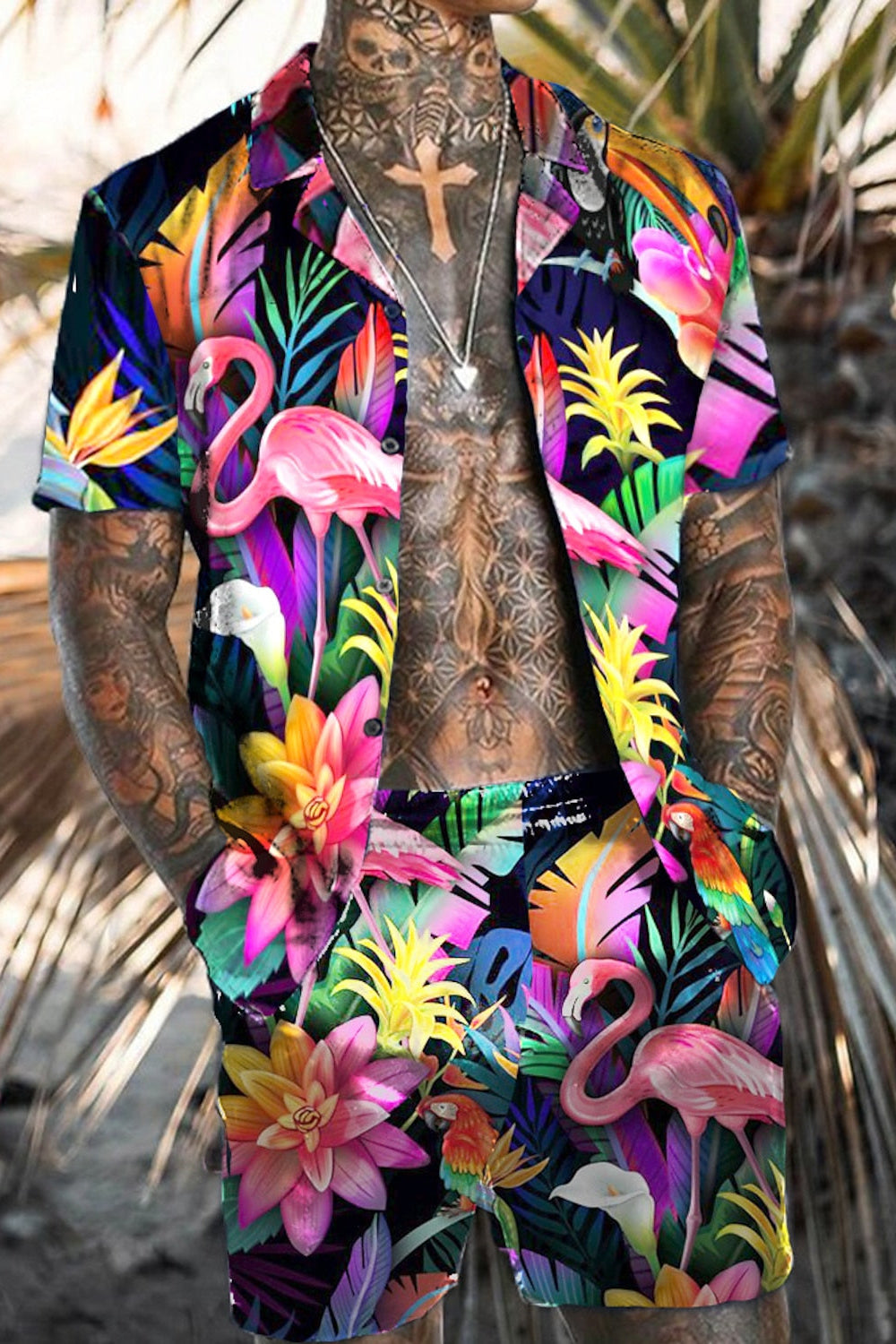 Colorful Hawaiian Shirt Set by Theophil